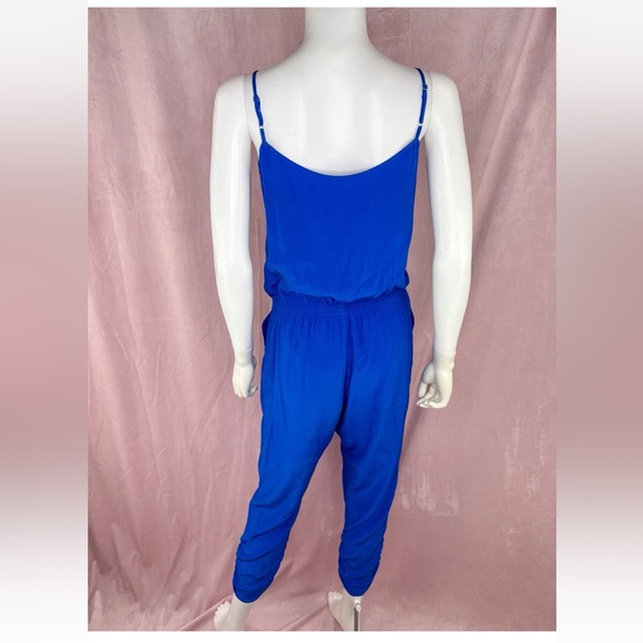 Parker Womens Blue 100% Silk Jumpsuit Romper Size Small - Picture 3 of 8